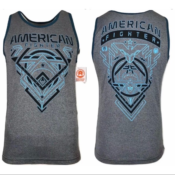 T-Shirt Donna American Fighter Trinity Biker MMA, Cotone - Colore Verde/Grigio
